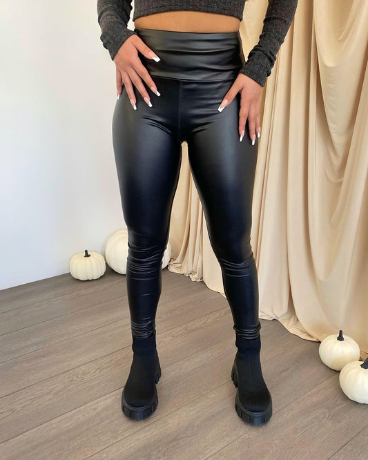Dark Brown Leather Leggings – JCOBTQ