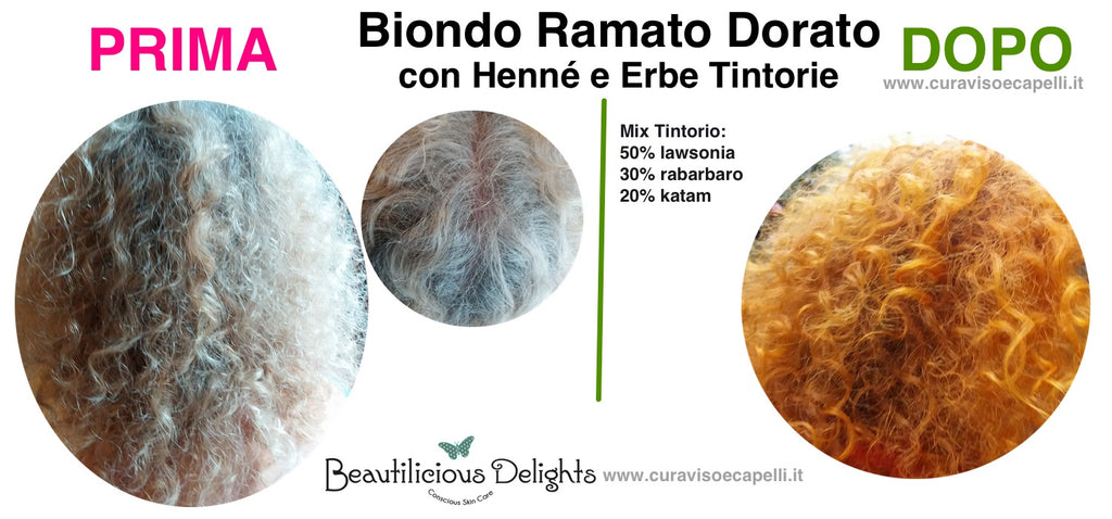 Biondo Ramato Dorato con Henné e Erbe Tintorie