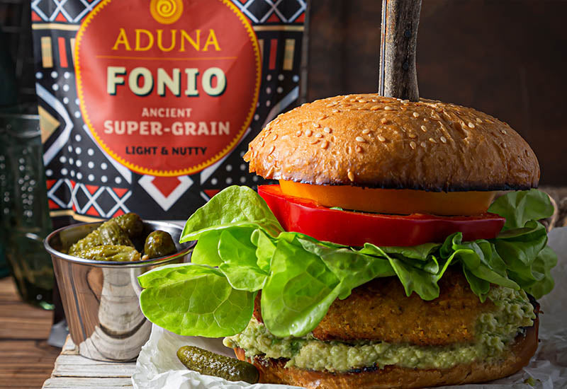 Aduna Fonio Burger
