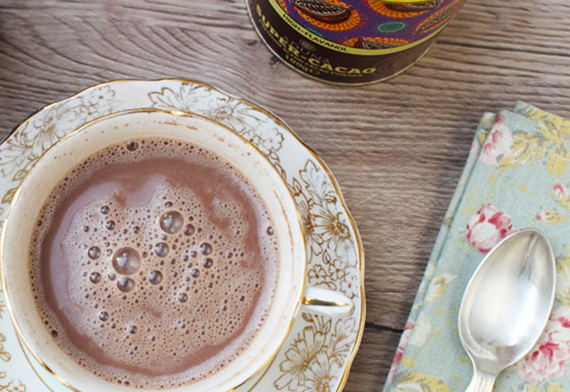 Hot Chocolate made with Aduna High Flavanol Super-Cacao Powder