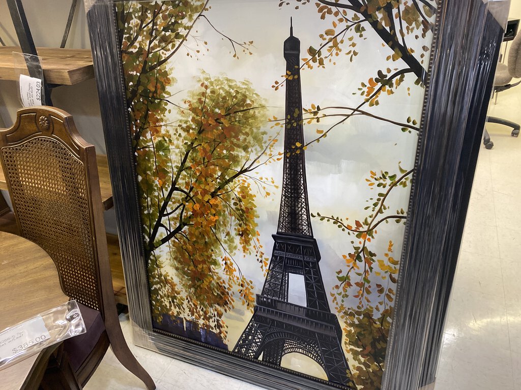 77656 (8280-14) NEW Framed Painting Eiffel Tower 44x56
