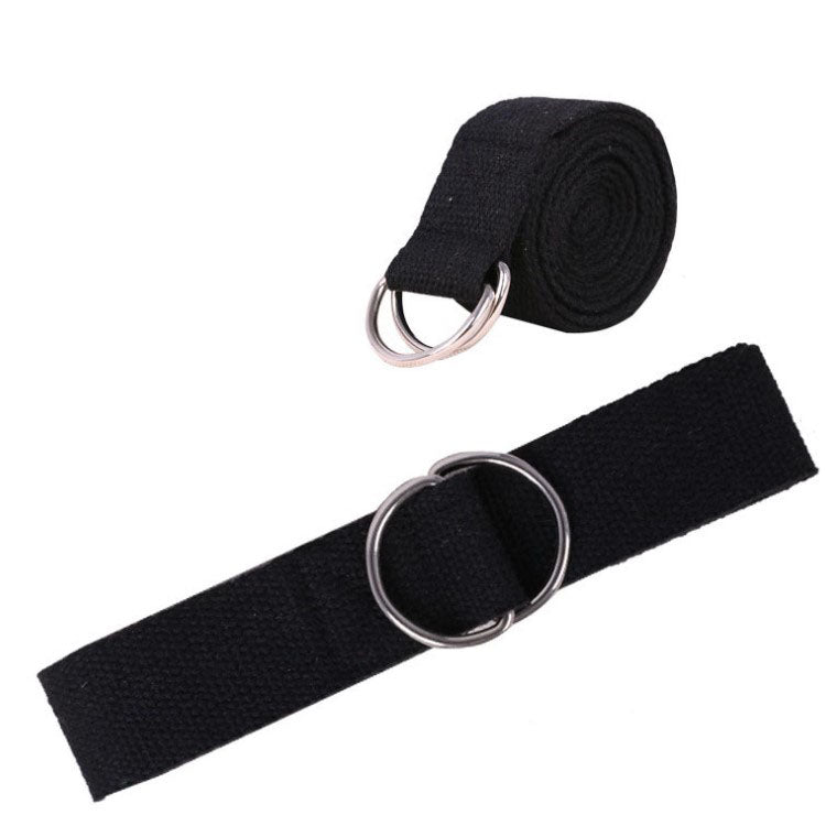 black yoga strap