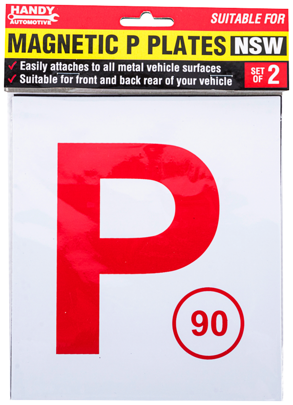 Magnetic P Plate Red NSW