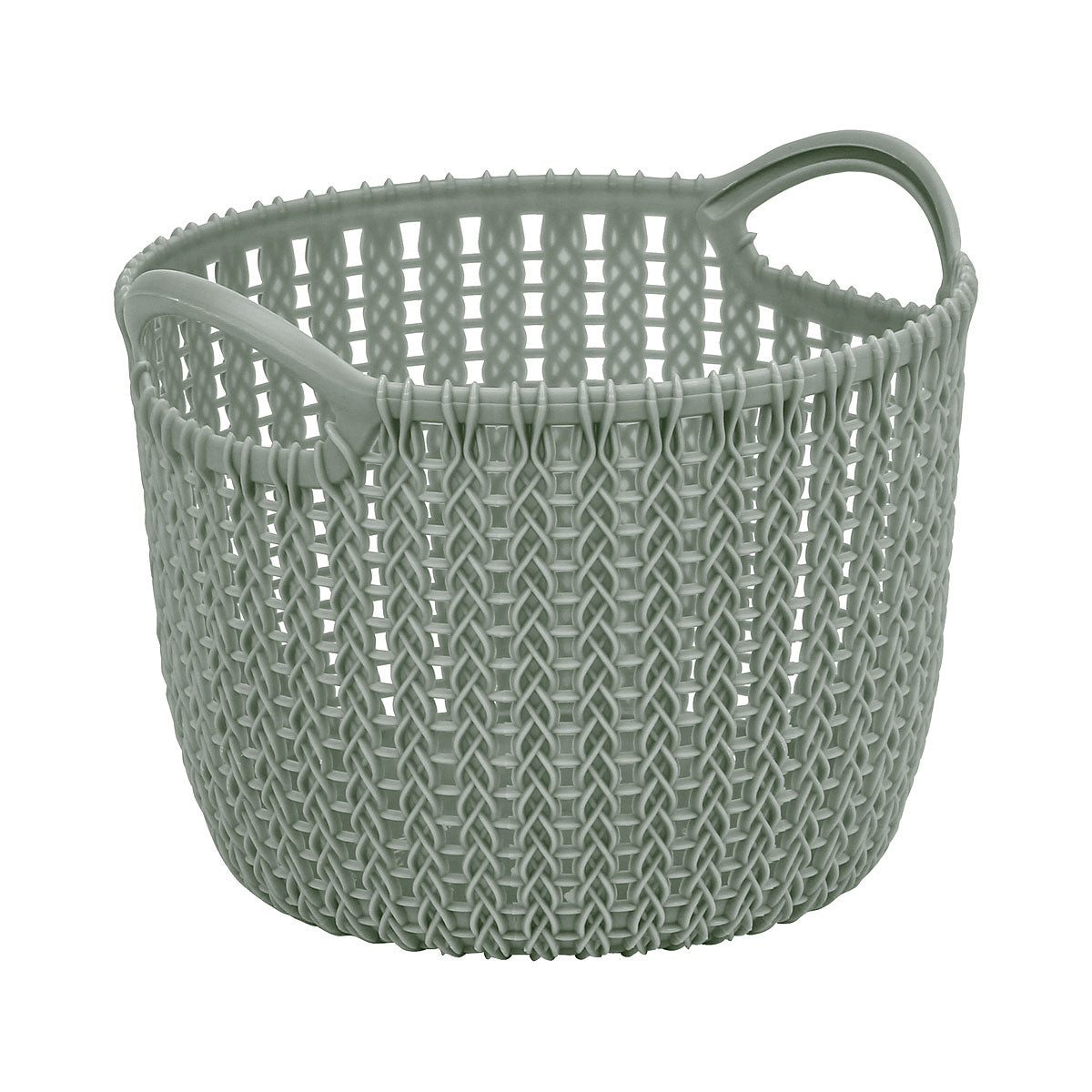 Studio Knit Basket Round Sage 3L | The Reject Shop