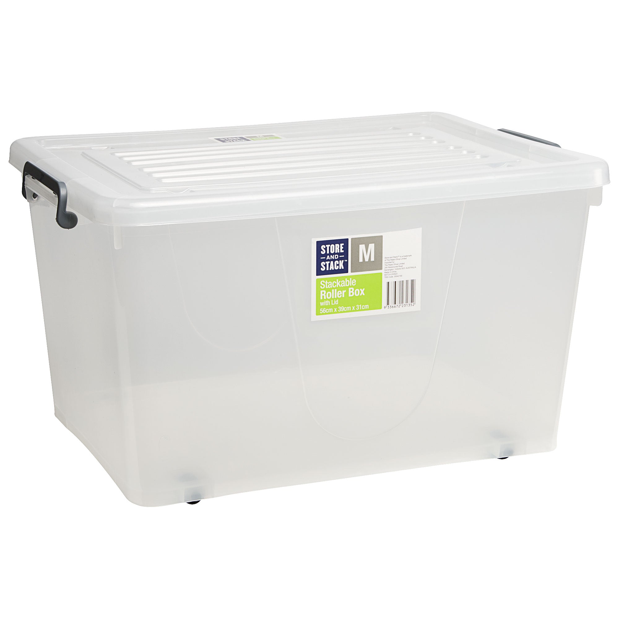 Store N Stack Rollerbox Clear 52l | The Reject Shop