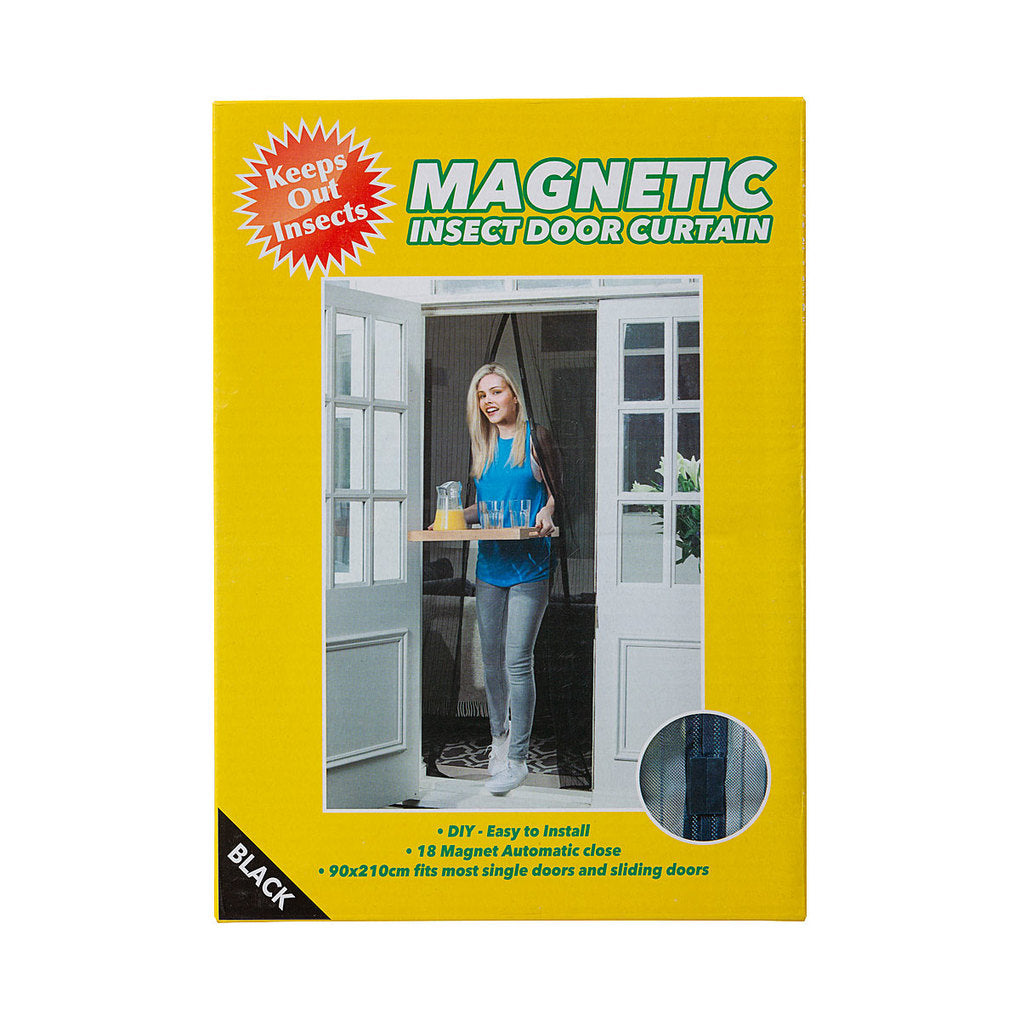 Magnetic Insect Door Screen Black 90 X 210cm