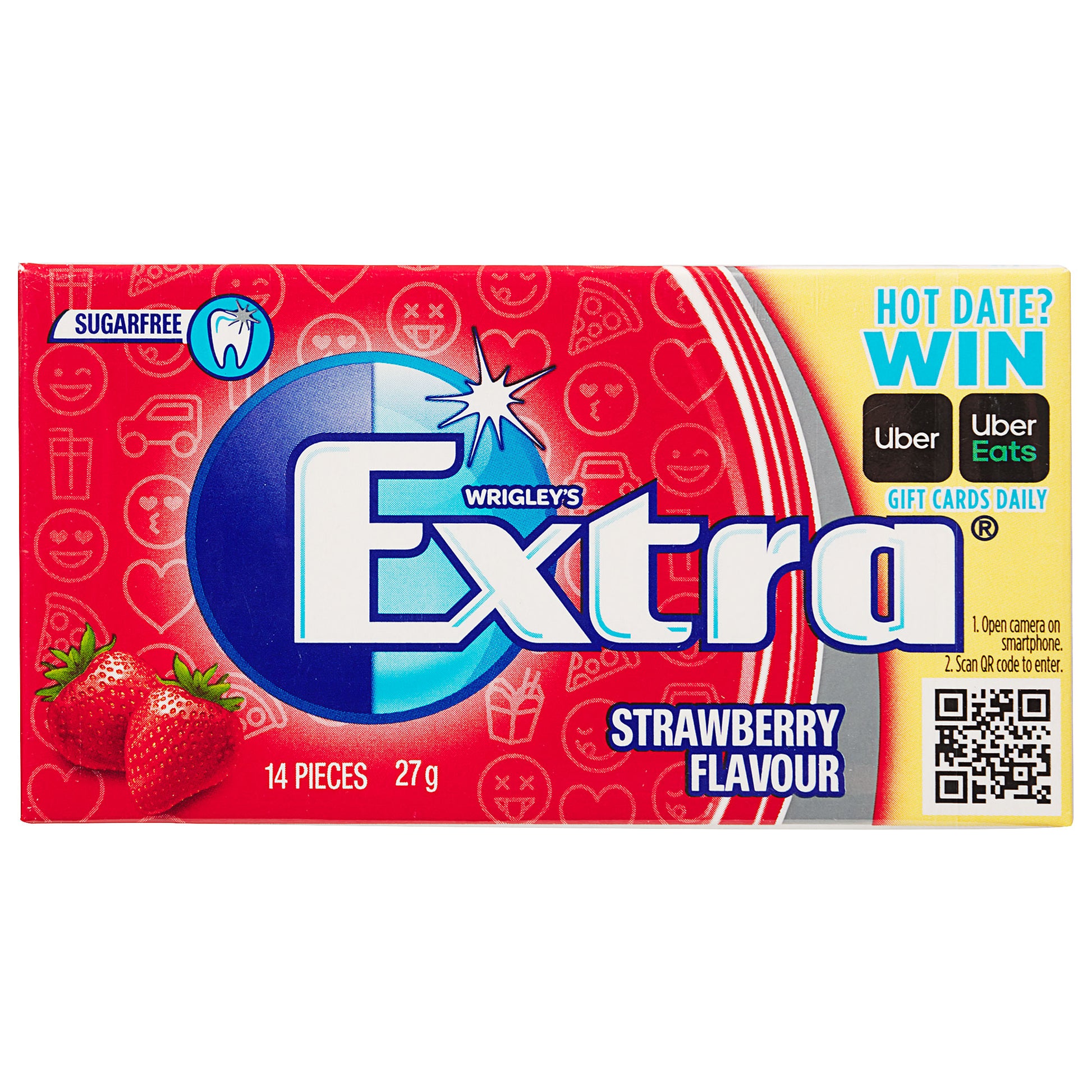 Wrigleys Extra Sugar Free Strawberry Chewing Gum 14pcs The Reject Shop