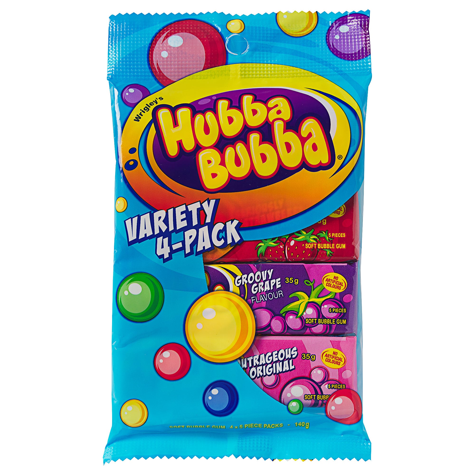 Hubba Bubba Variety Pack 6 Rolls of Original Tape 1 Pack of Original and 1  Pack of Blue Raspberry 