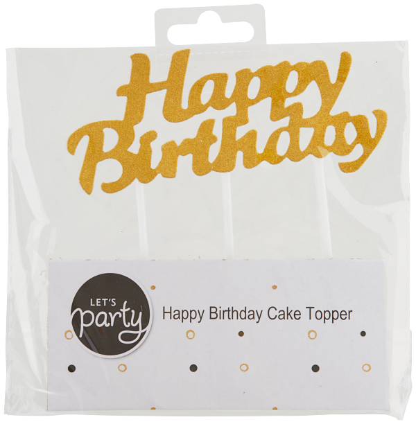 Let's Party Happy Birthday Cake Topper | The Reject Shop