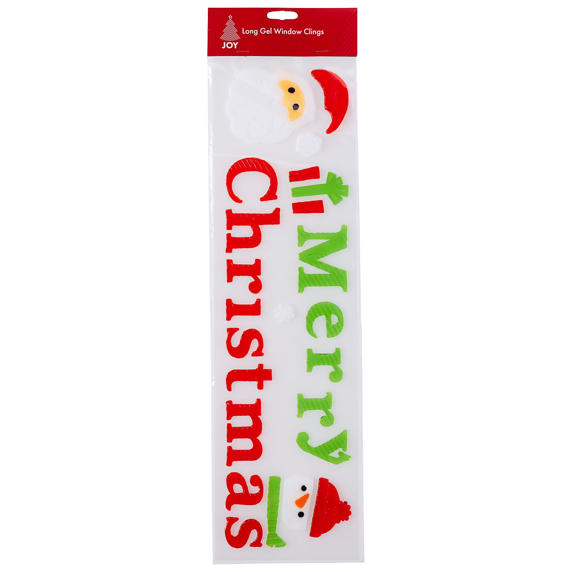Christmas Gel Window Cling Long Assorted | The Reject Shop