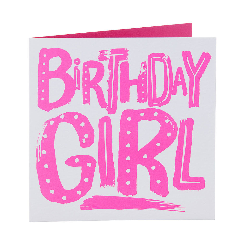 Traditional Birthday Card Pink Girl | The Reject Shop