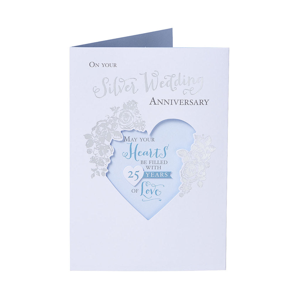 Traditional Silver Anniversary Card | The Reject Shop