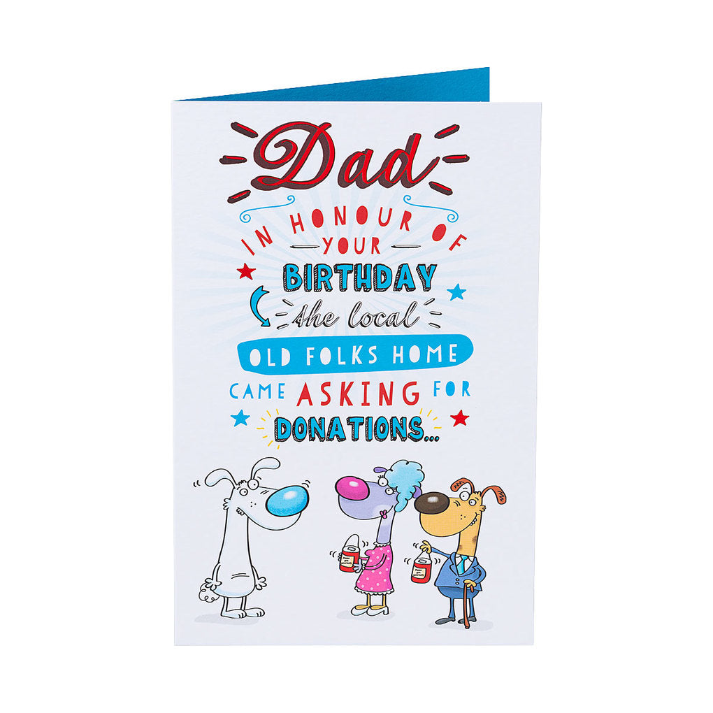 Funny Old Folks Home Dad Birthday Card | The Reject Shop