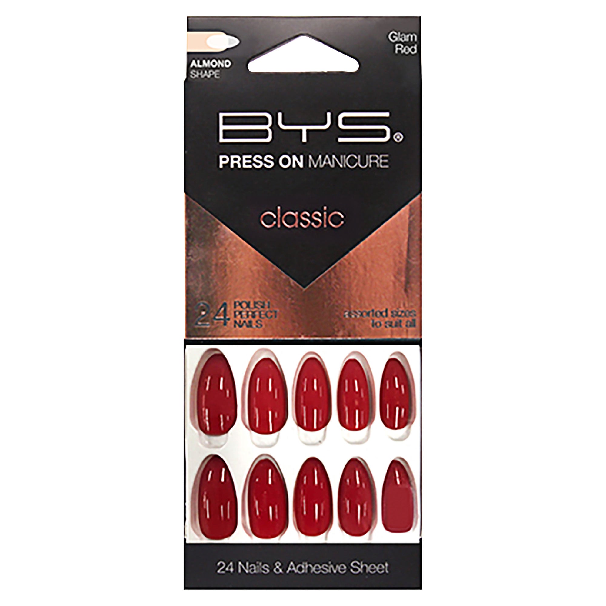 BYS Press-On Nails Glam Red | The Reject Shop