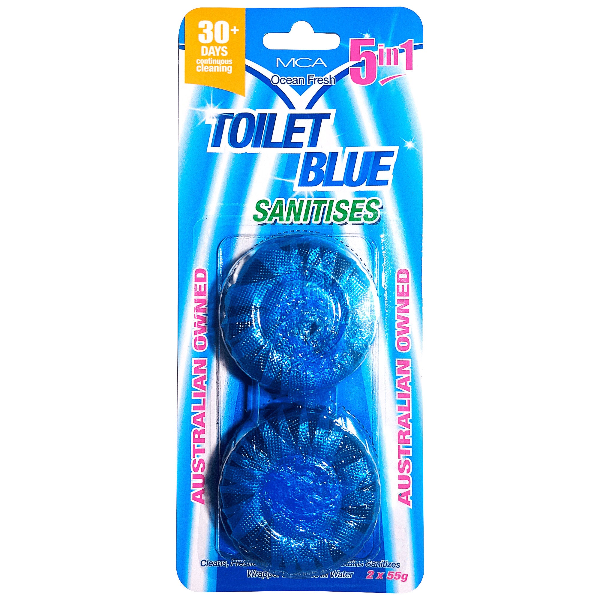 DUCK WC BLOC blue water cleans & sanitizes