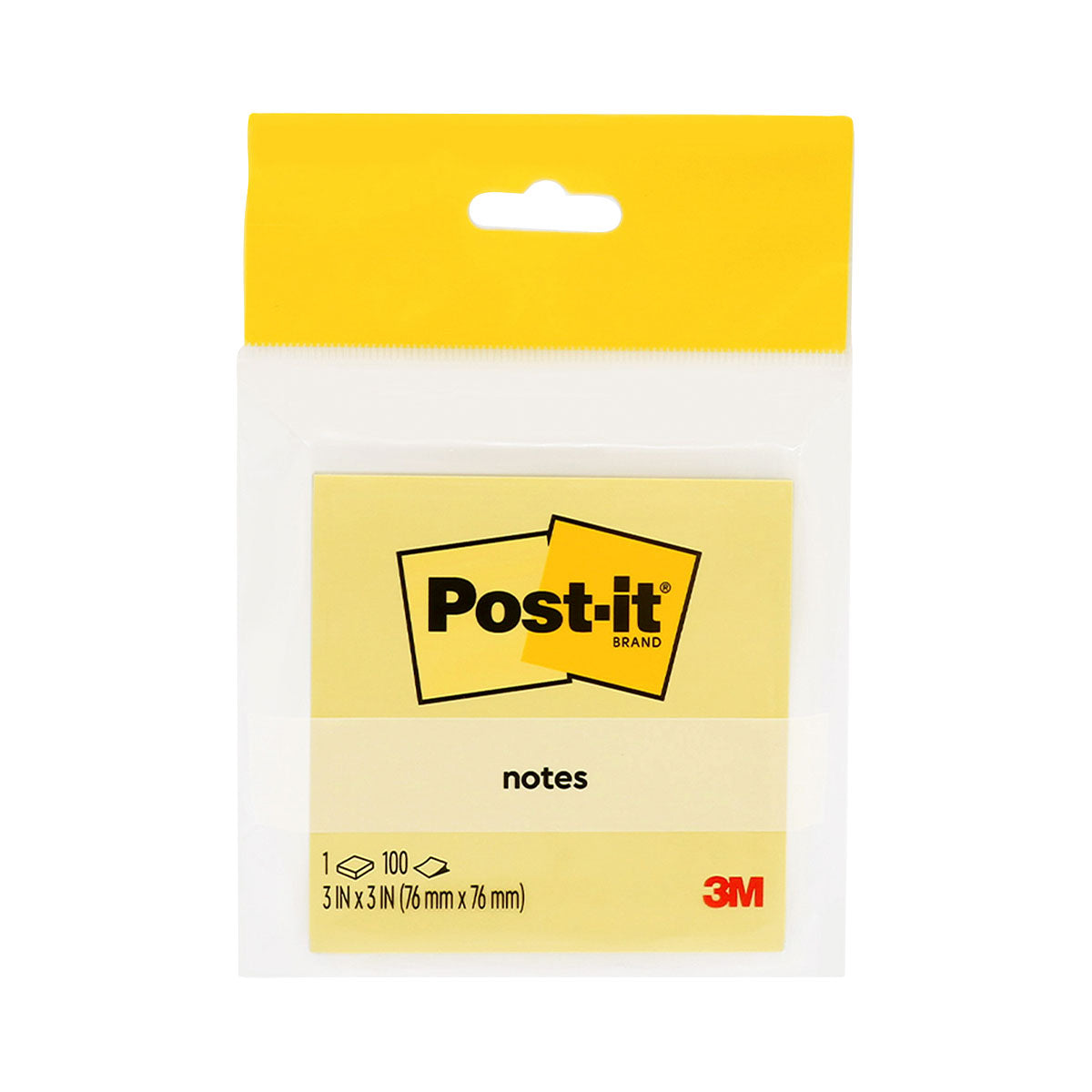 Post-it Sticky notes 76x76 100 Sheet, Yellow