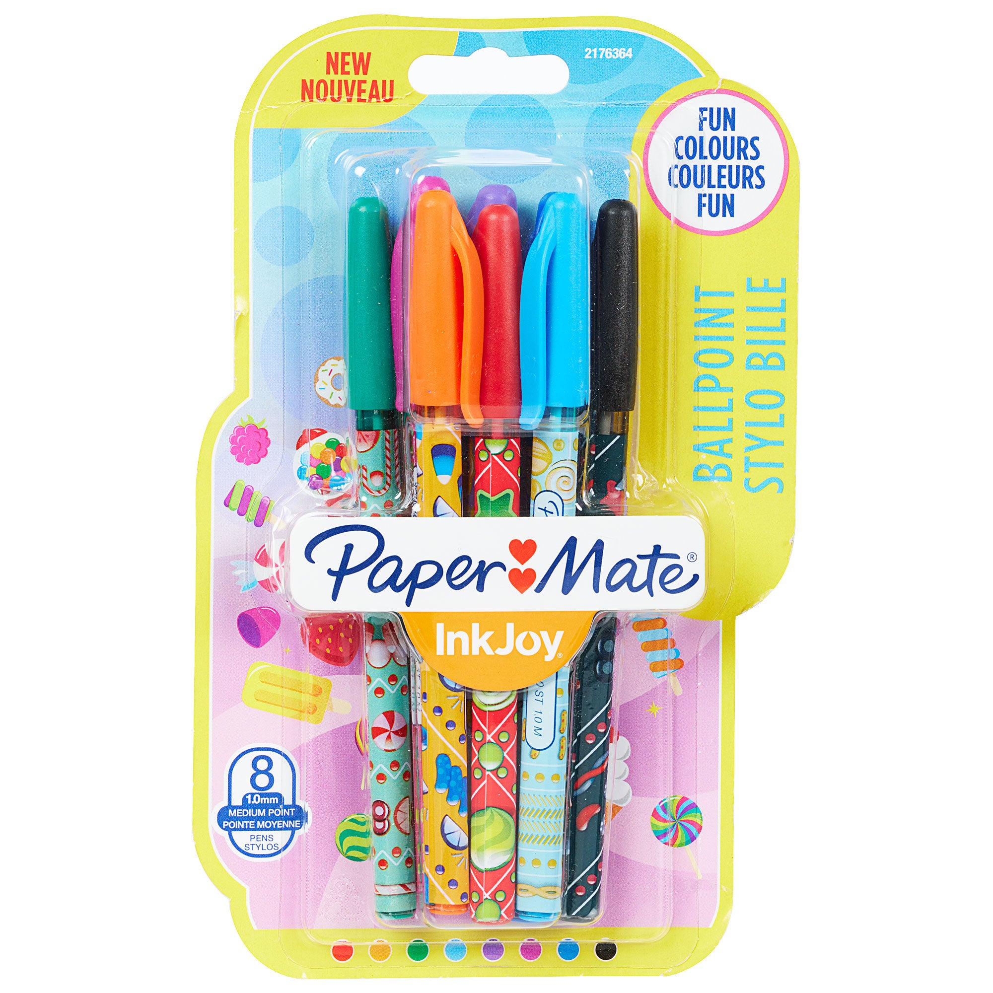 Paper Mate inkjoy 100 Mini Candy Pop - 10 Stylos bille avec