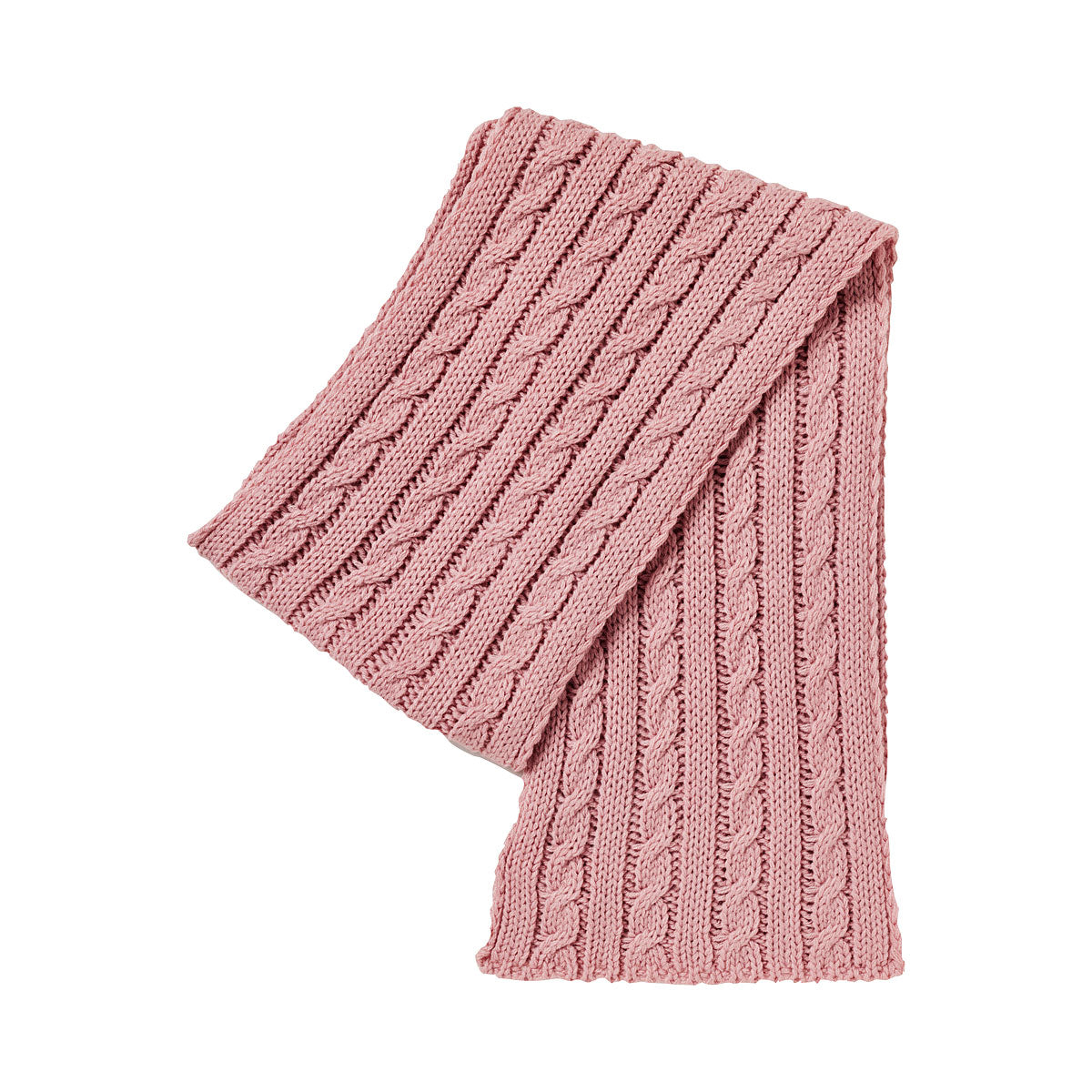 Cable Knit Scarf Rose | The Reject Shop