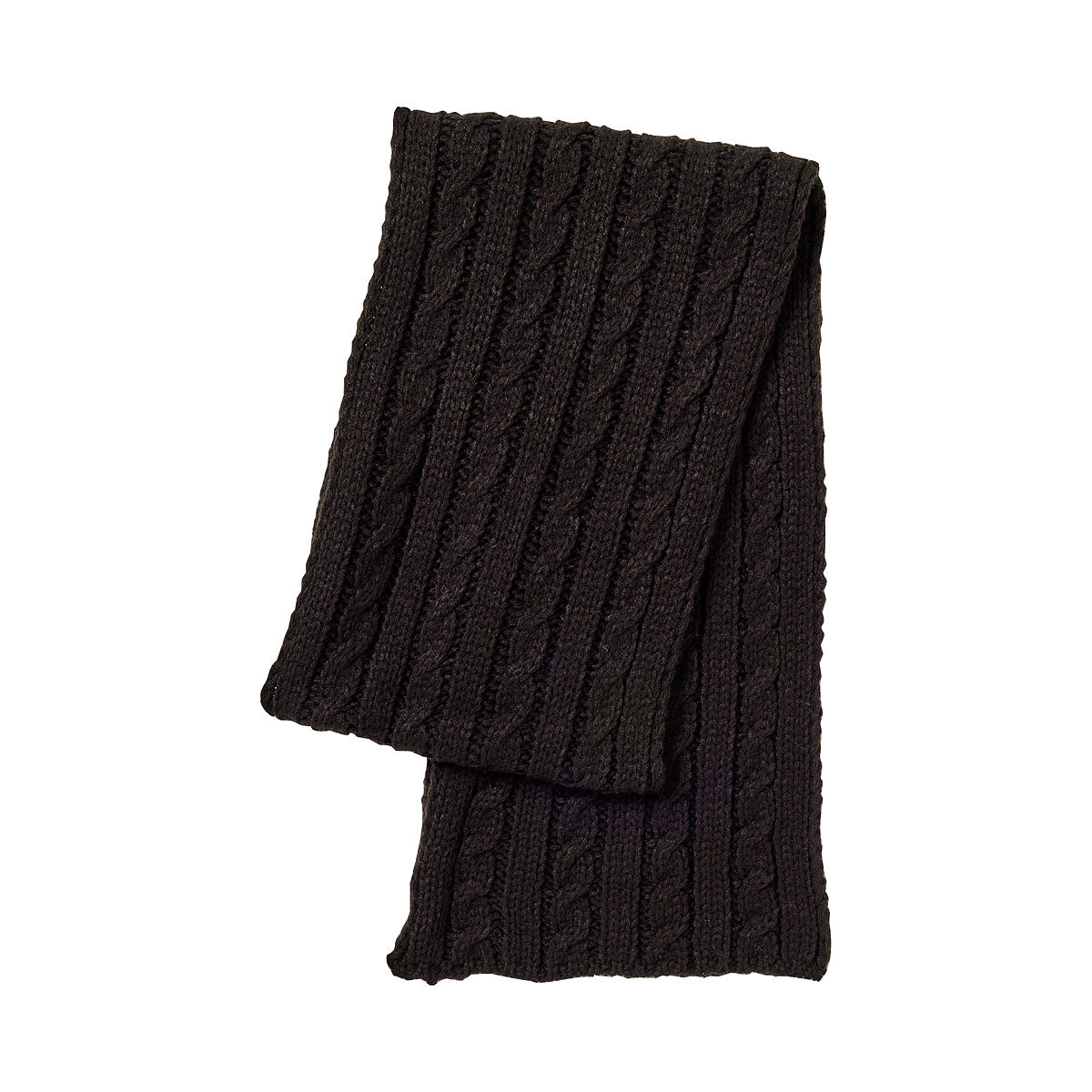 Cable Knit Scarf Black | The Reject Shop