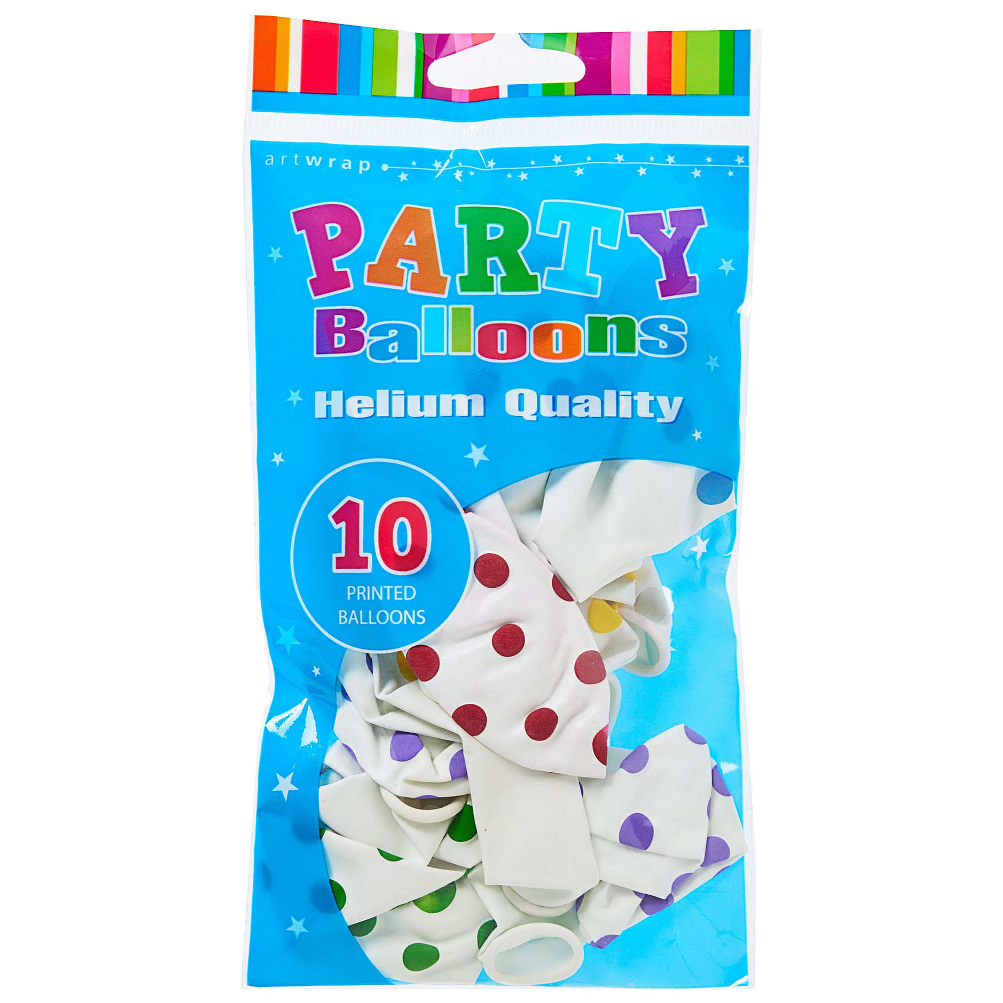 Balloons Printed Spot Assorted 10pk | The Reject Shop