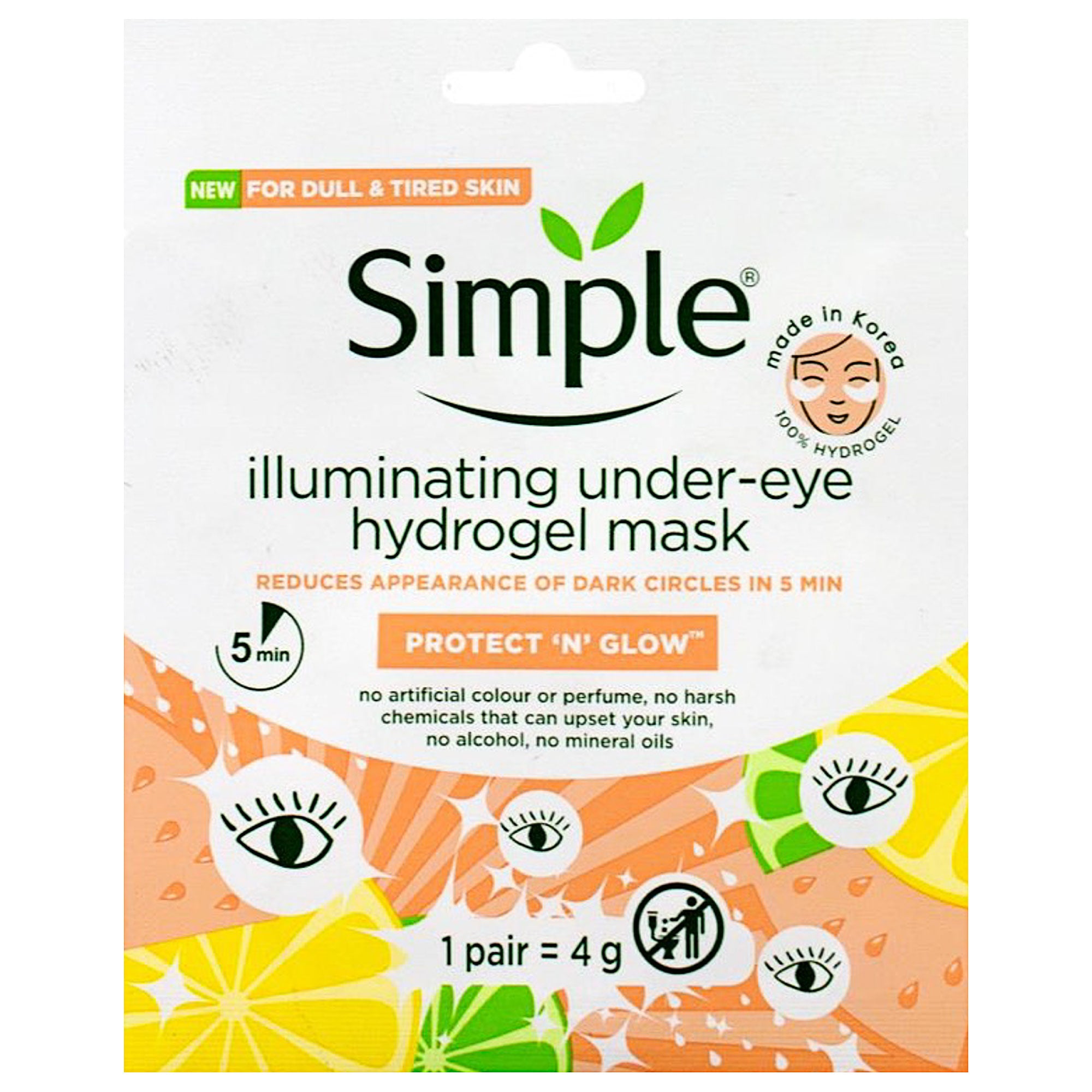 Simple Illuminating Under-Eye Hydrogel Mask 4g  The Reject Shop