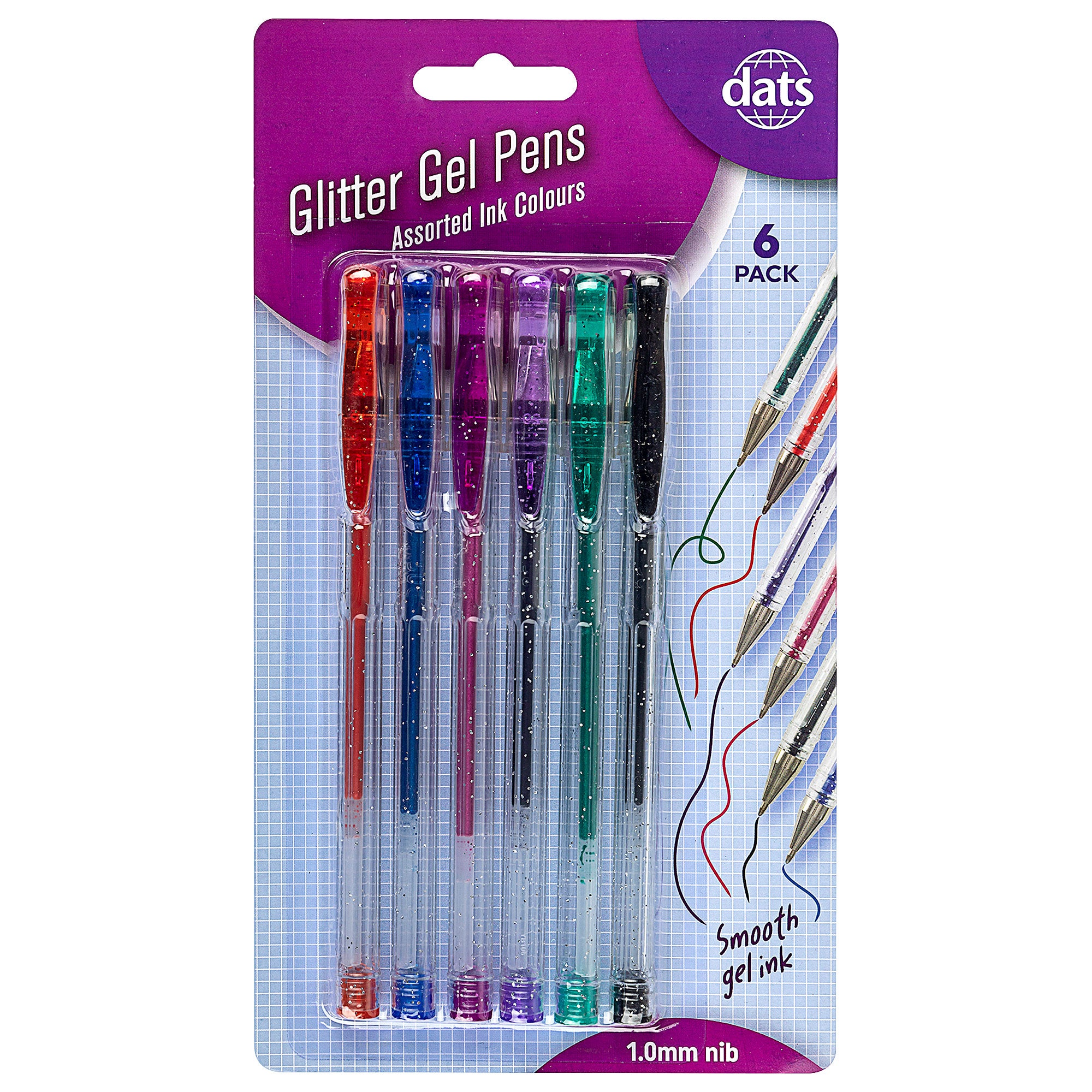 CHRISTMAS day of the week glitter ball point pen set 1.0mm