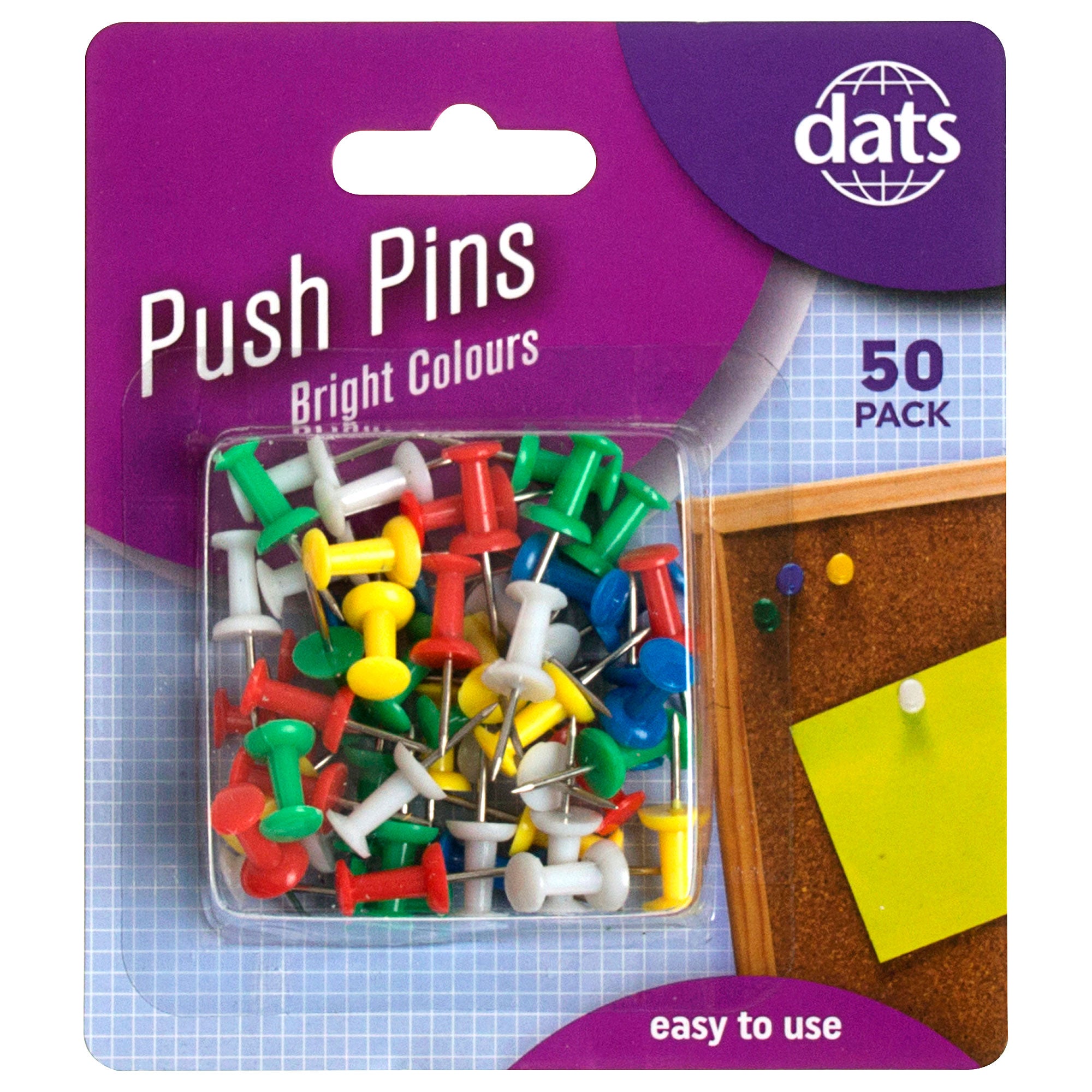 Push Pins Pack of 50