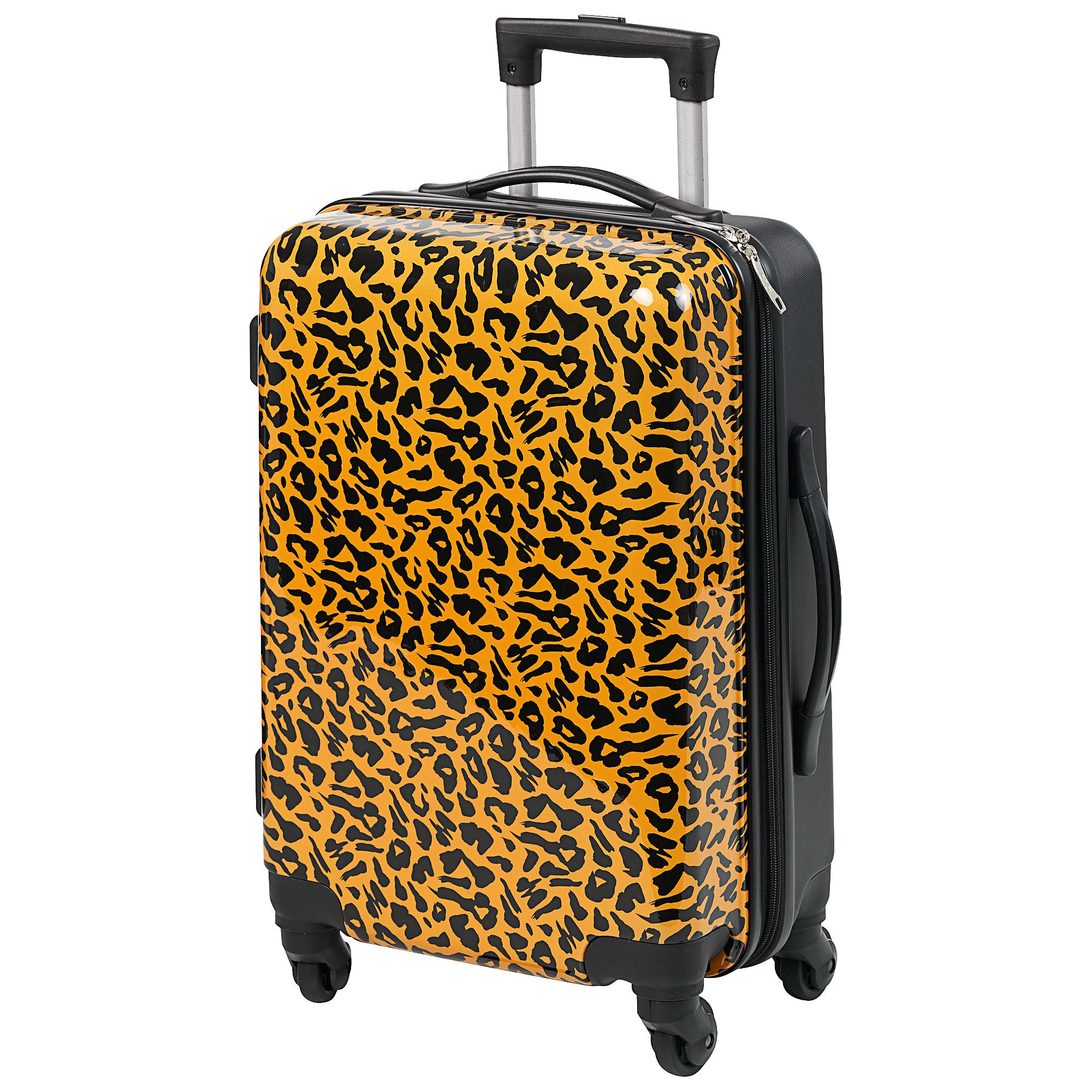 Spinner Suitcase Leopard Small | The Reject Shop