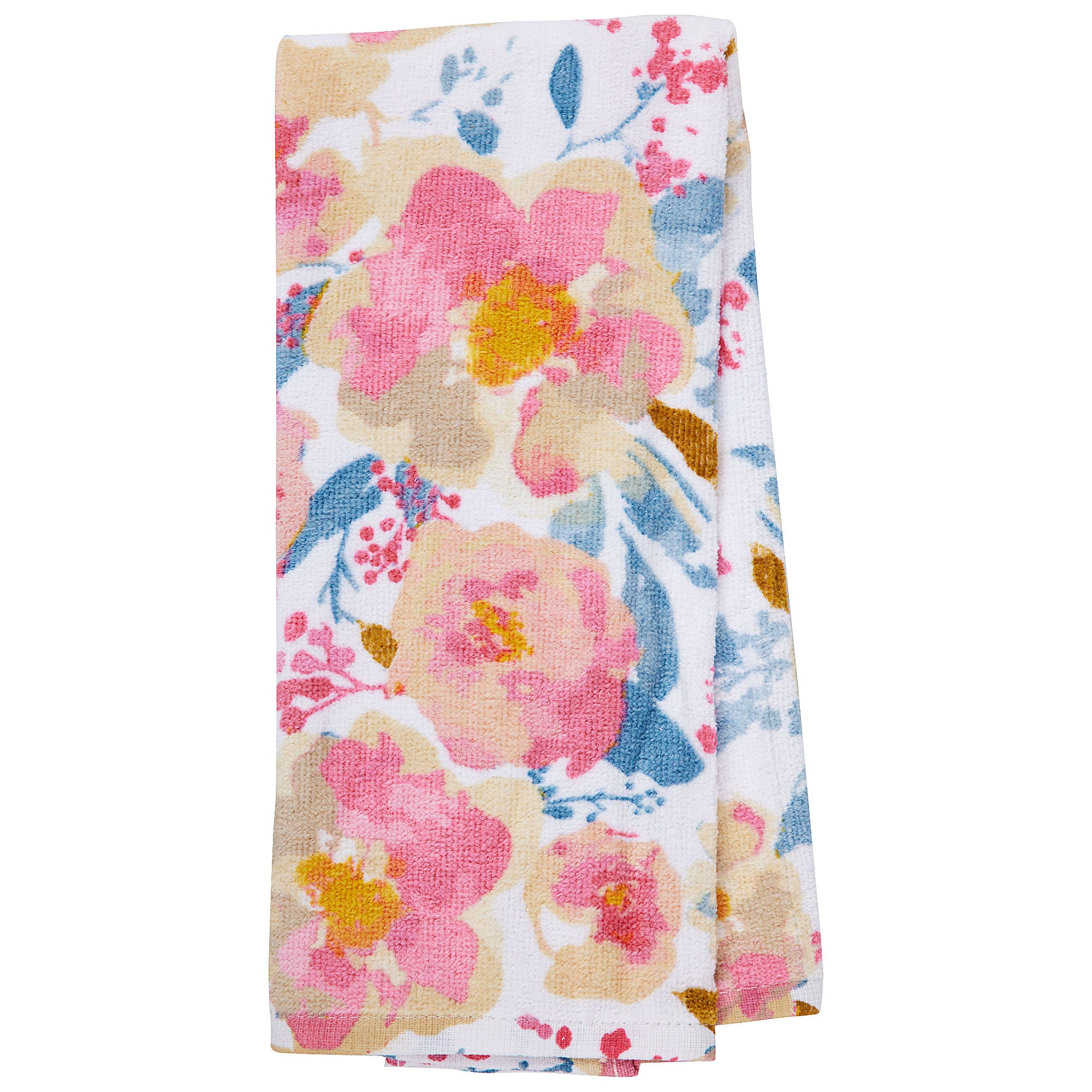 Velour Tea Towel with Floral Print 2pk | The Reject Shop