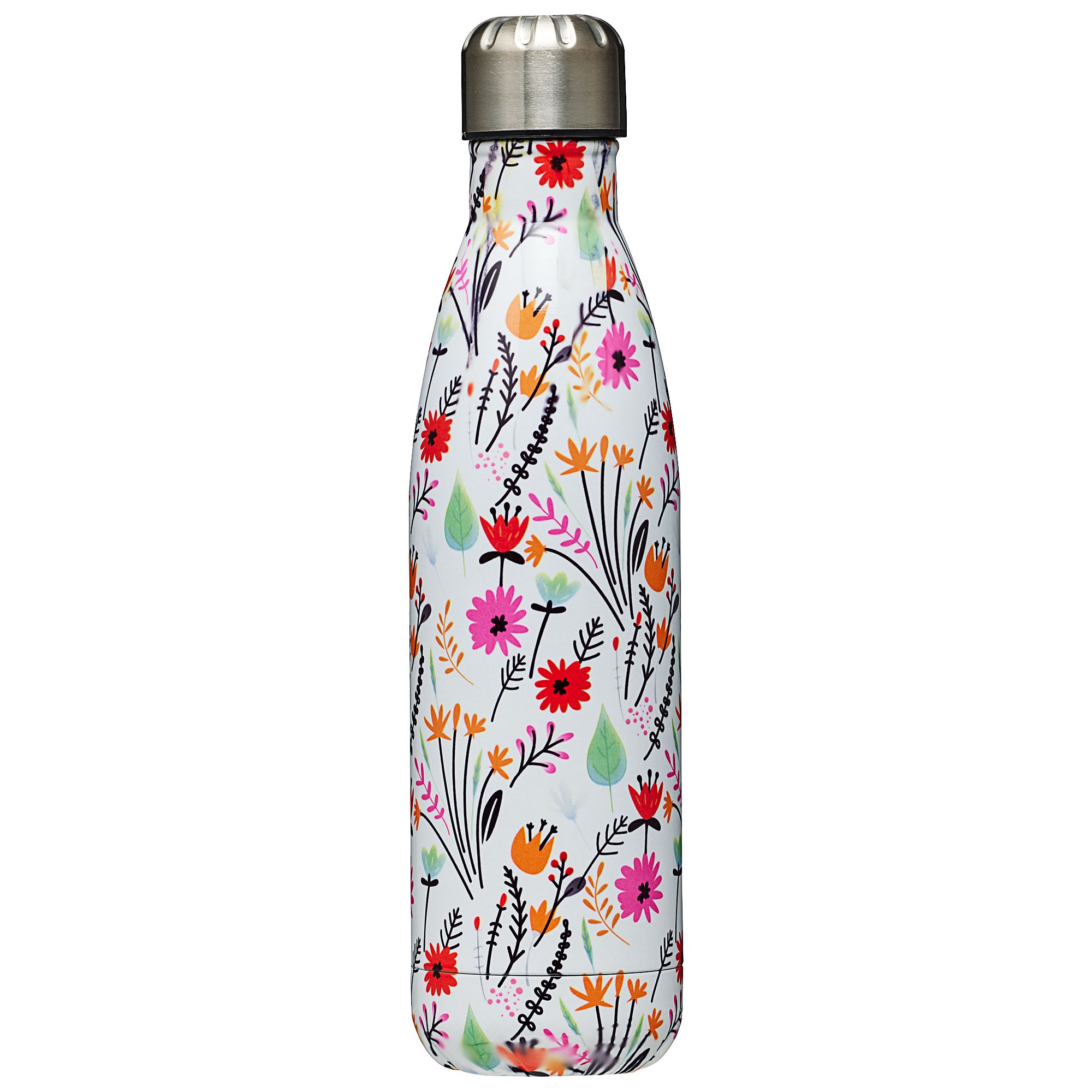 Floral Prints Stainless Steel Water Storage Bottle 500mL