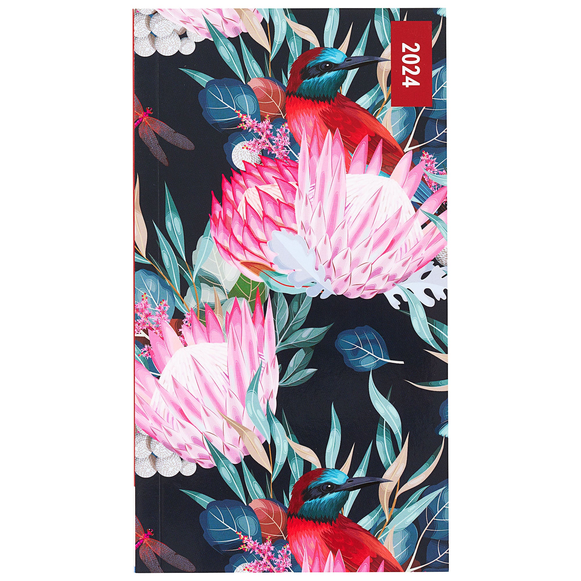 2024 Slimline Diary Black Floral | The Reject Shop