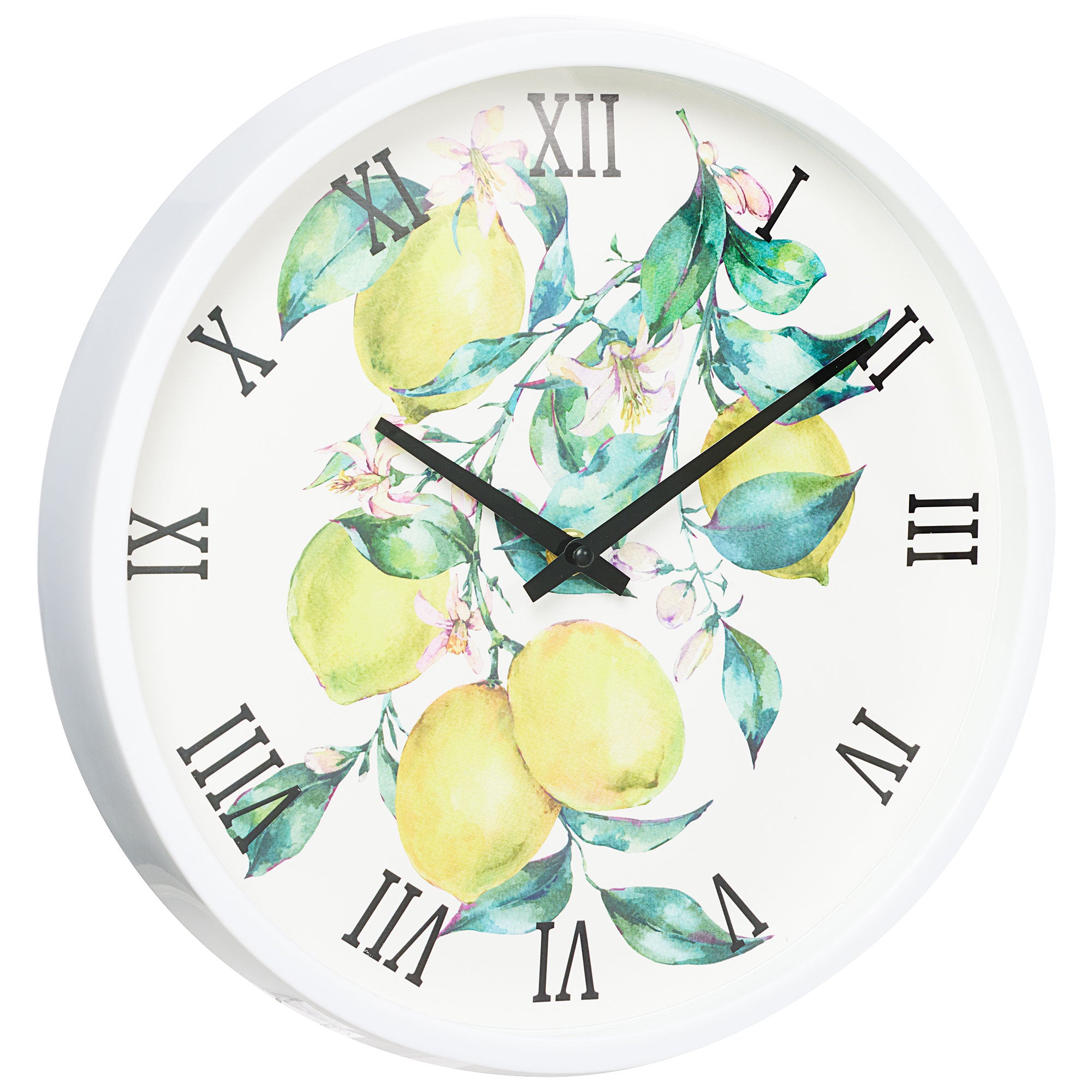 Lemons/Fish Clock 30cm | The Reject Shop