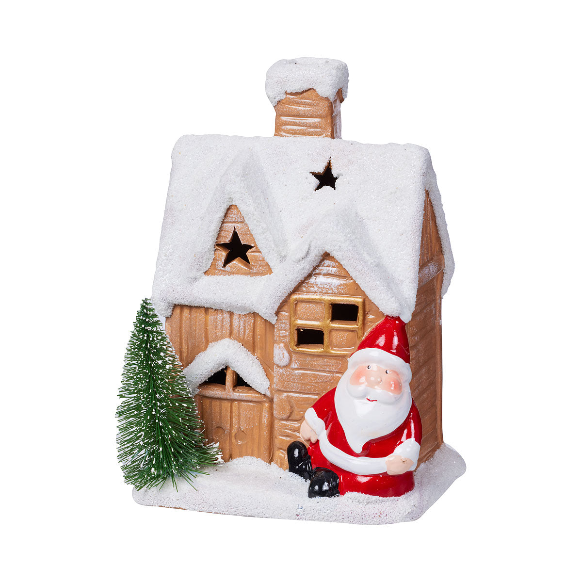 Ceramic Santa House Ornament | The Reject Shop