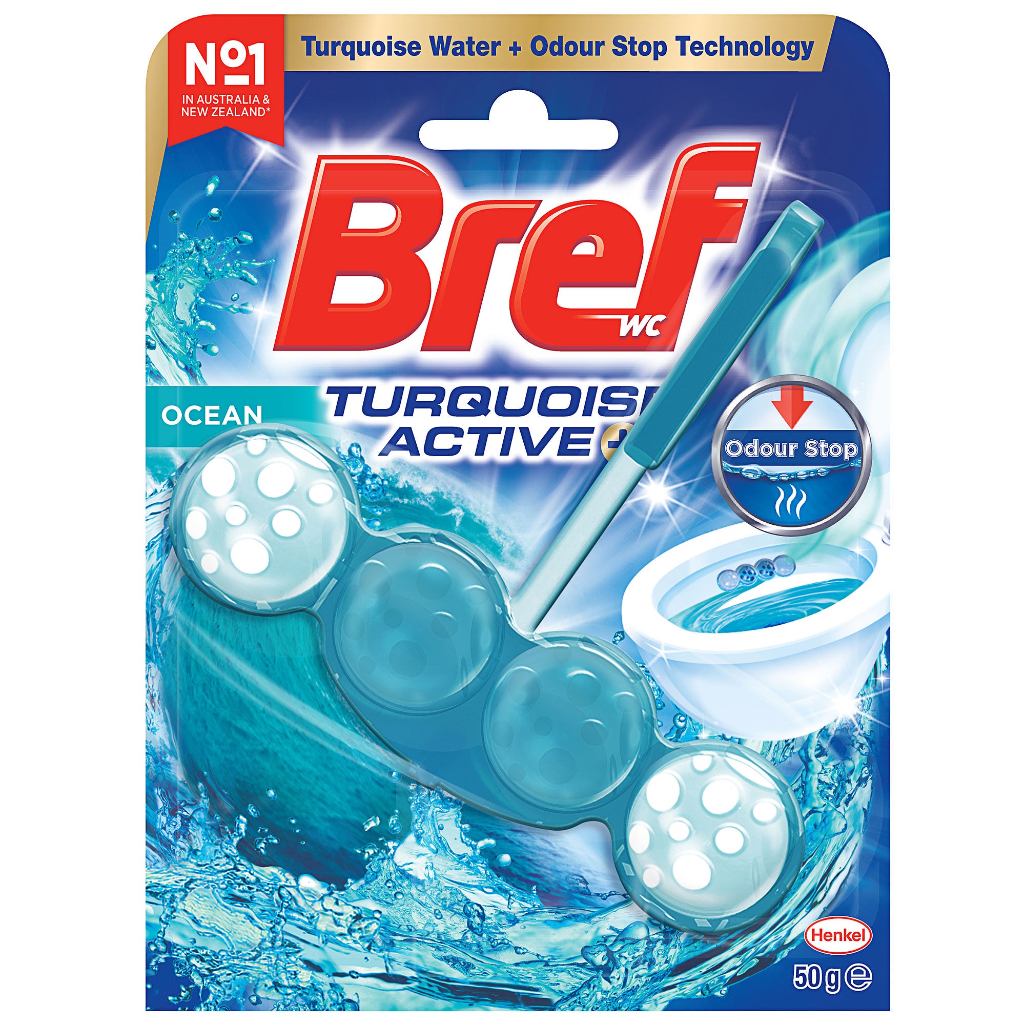 Bref Wc Power active ocean scented toilet seat 4 ball 4 multifunction  formula 50 g