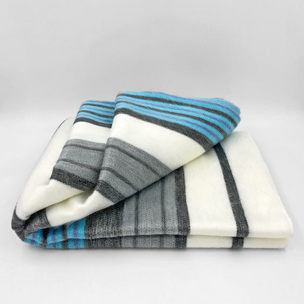 Baby Alpaca Wool Throw Blanket Queen - Aychapicho - striped pattern ...