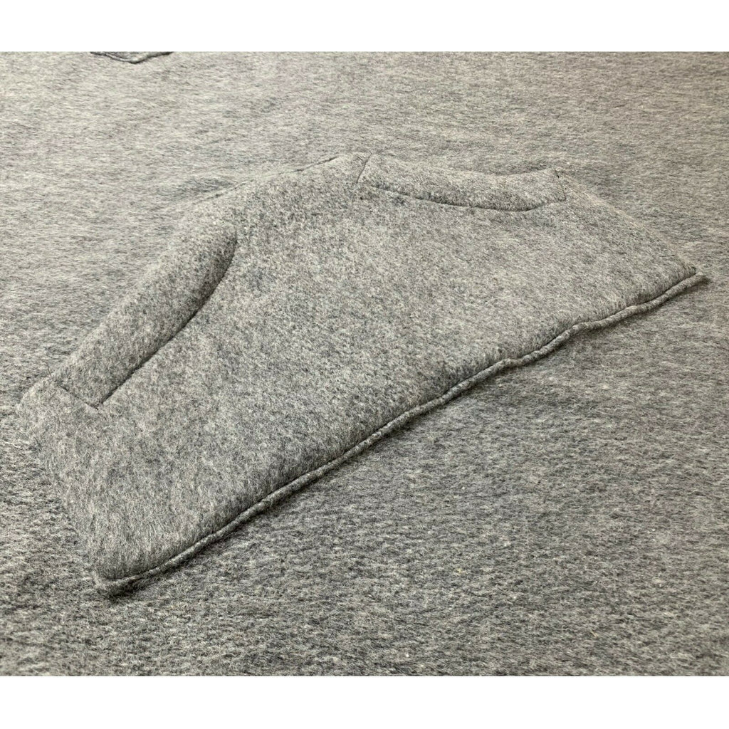 Extra Large Surfers Poncho with hood and pocket llama wool - GRAY ...