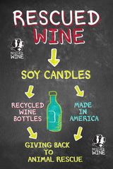 The candle making process with Rescued Wine