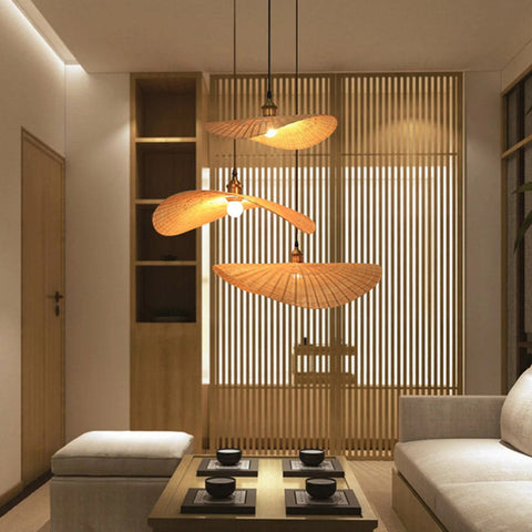 Handmade Bamboo Woven Hanging Wicker Pendant Light