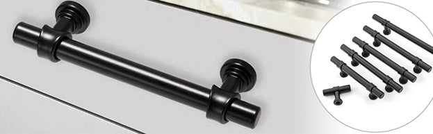 Black Cabinet Drawer Pull And knob Euro Style