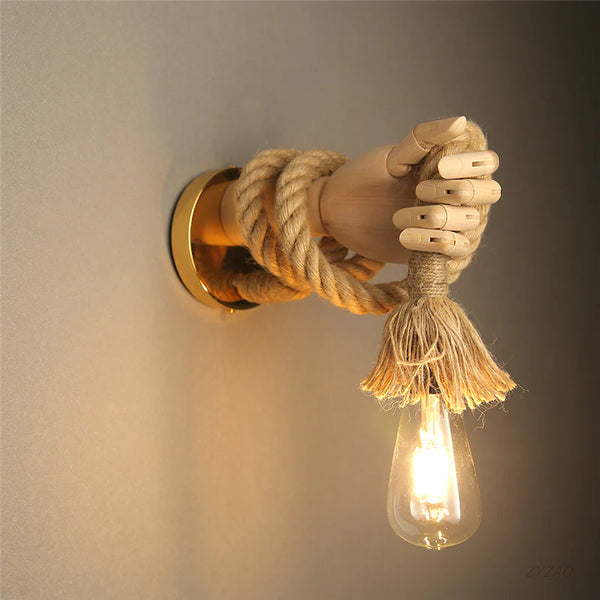 Retro Industrial Creative Hand Shape Wall Light