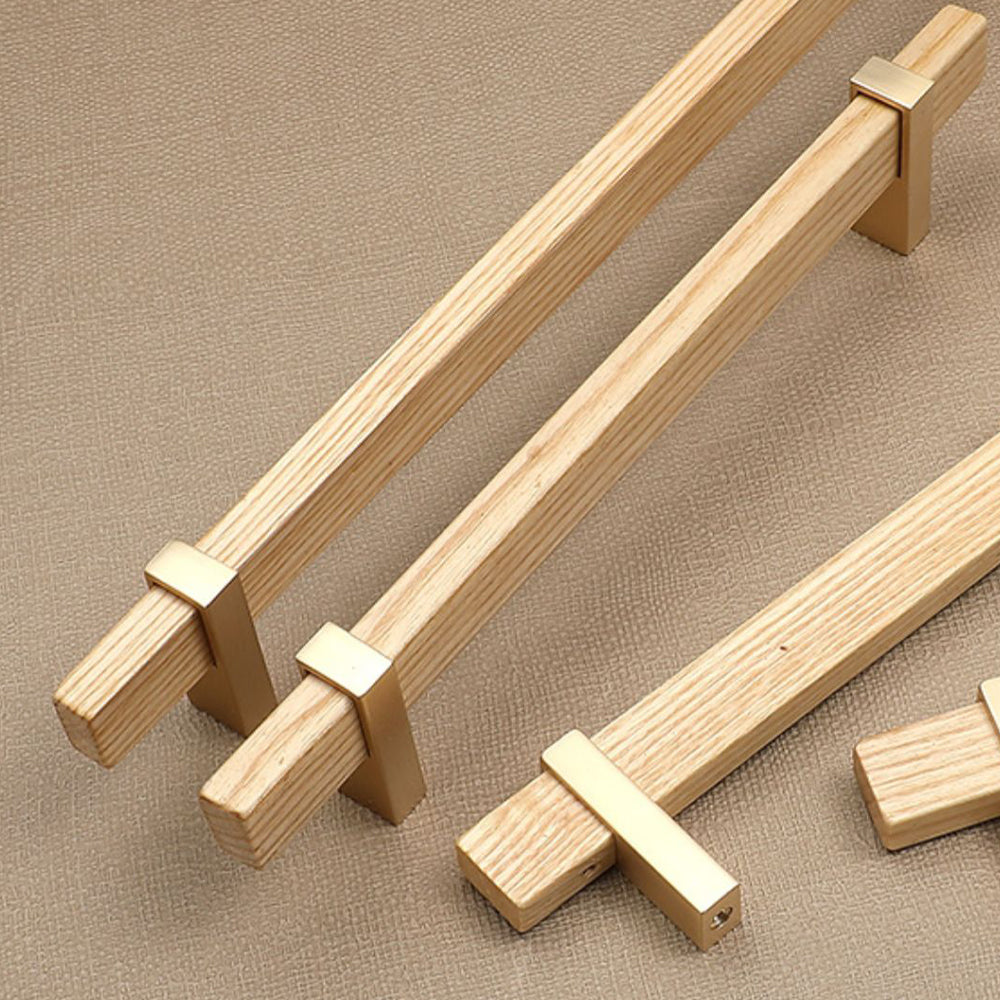 3.8 Semicircle Solid Wood Handle, Log Wardrobe Handle Cabinet Door Pull  Drawer Pull Kitchen Handle, Simple Beech Furniture Accessories V543 