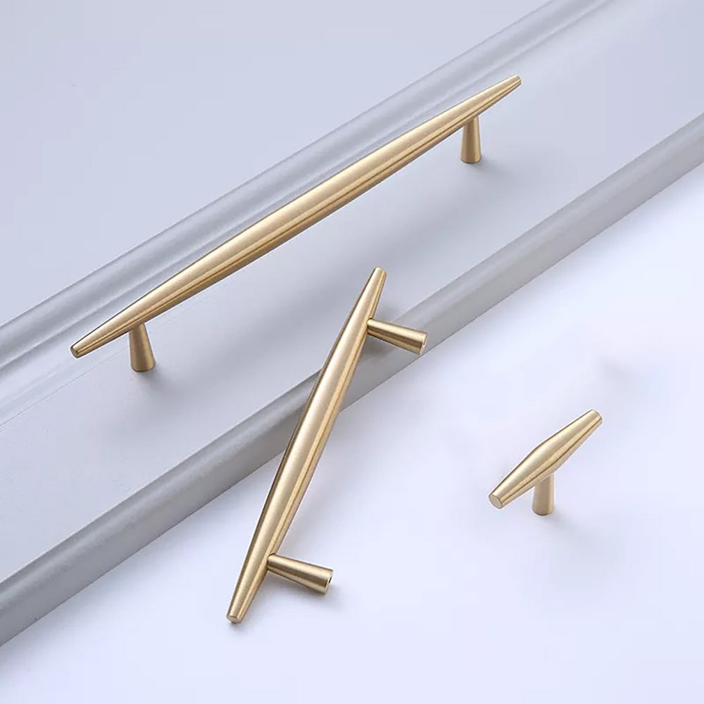 Ginkgo Solid Brass Kitchen Pulls Dresser Knobs And Wardrobe Handle