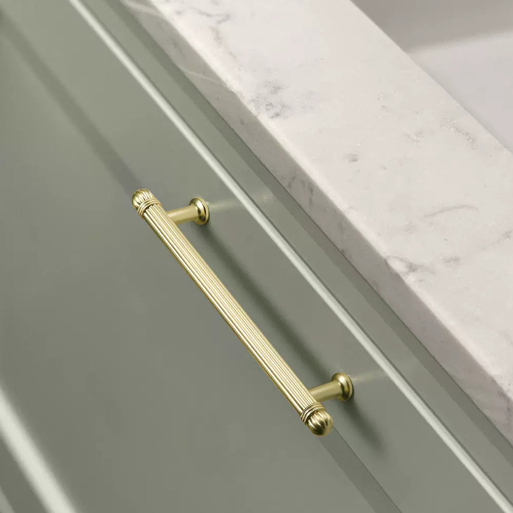 Homdiy Cabinet Handles And Kitchen Door Pulls Brushed Brass Modern Gold