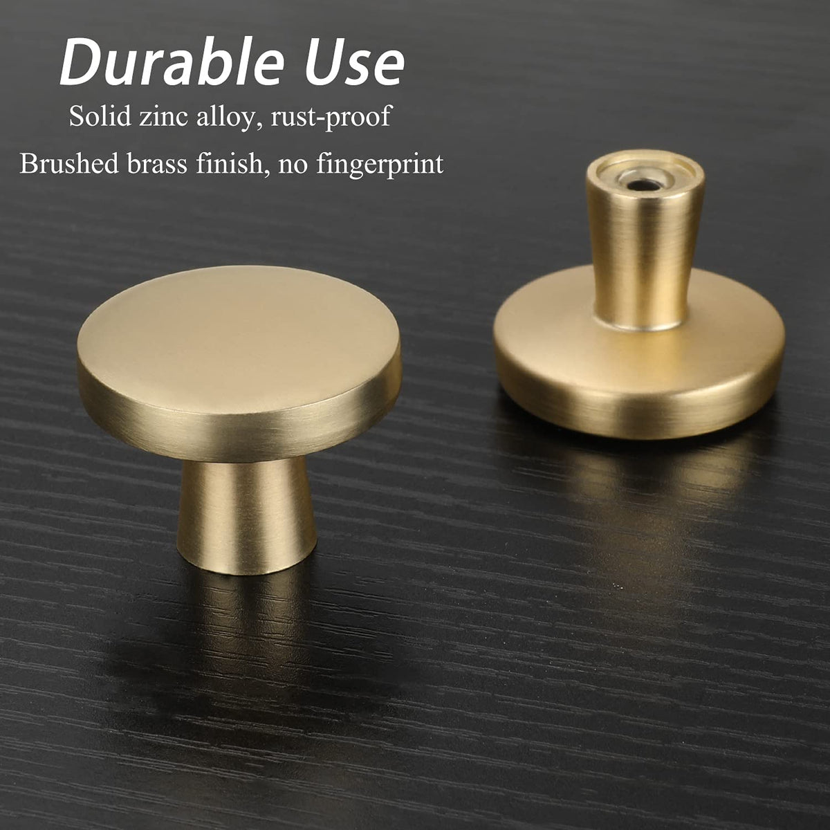 6 Pack Brushed Gold Cabinet Knobs 1.27 Inch Diameter (LS5310GD)