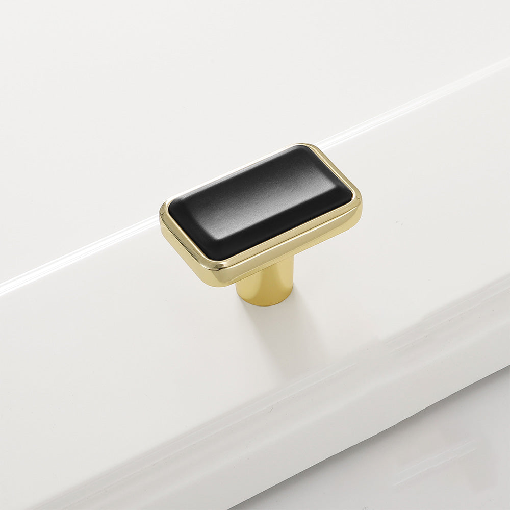 Brushed Brass Drawer Pulls Gold Square Handles for Kitchen