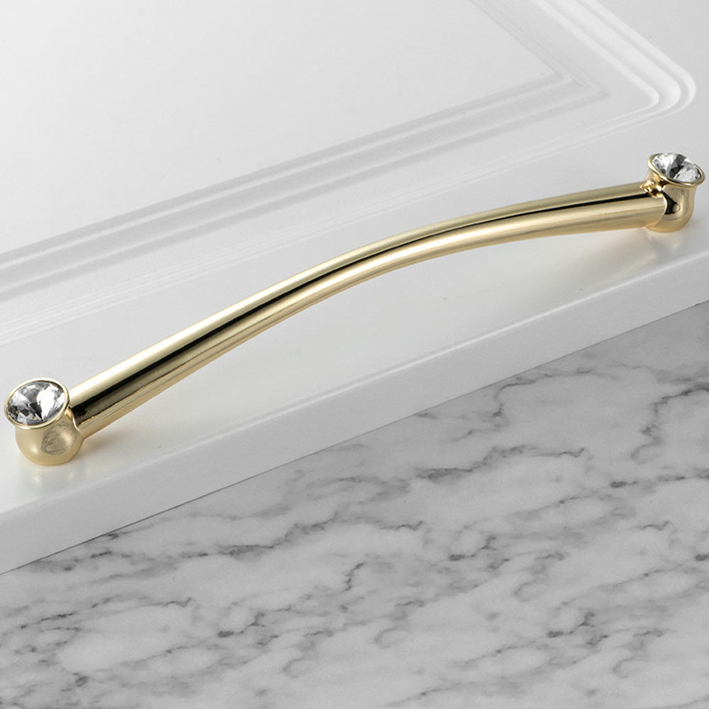 Homdiy Crystal Gold Cabinet Pull Cabinet Handles Dresser Pulls for Kitchen