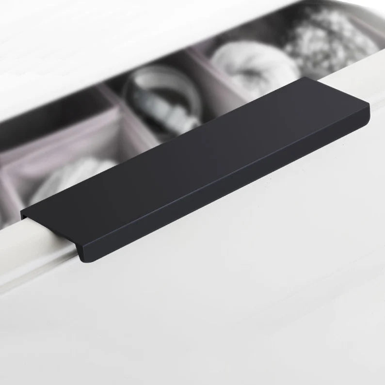 20 Pack Black Finger Edge Pulls Modern Bathroom Cabinet Hardware Handl