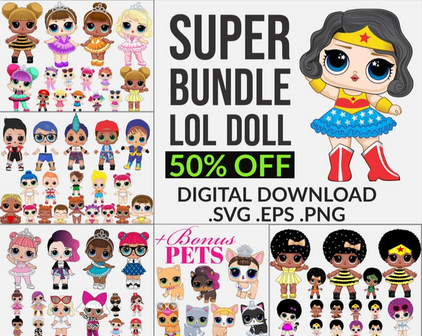 Ai Pdf Png Set 9 Svg File Cutting Eps Lol Doll Bundle 24 In 1 Jpg Business Industrial Cideator Printing Graphic Essentials