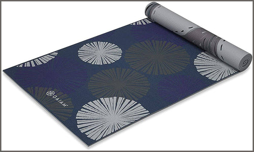 Gaiam Yoga Mat Premium Print Reversible Extra Thick Non Slip