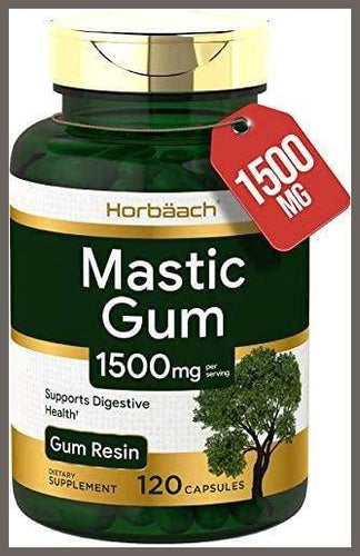 2 Packs Mastic Gum Capsules 1500Mg 100 Count, Non-Gmo & Gluten Free